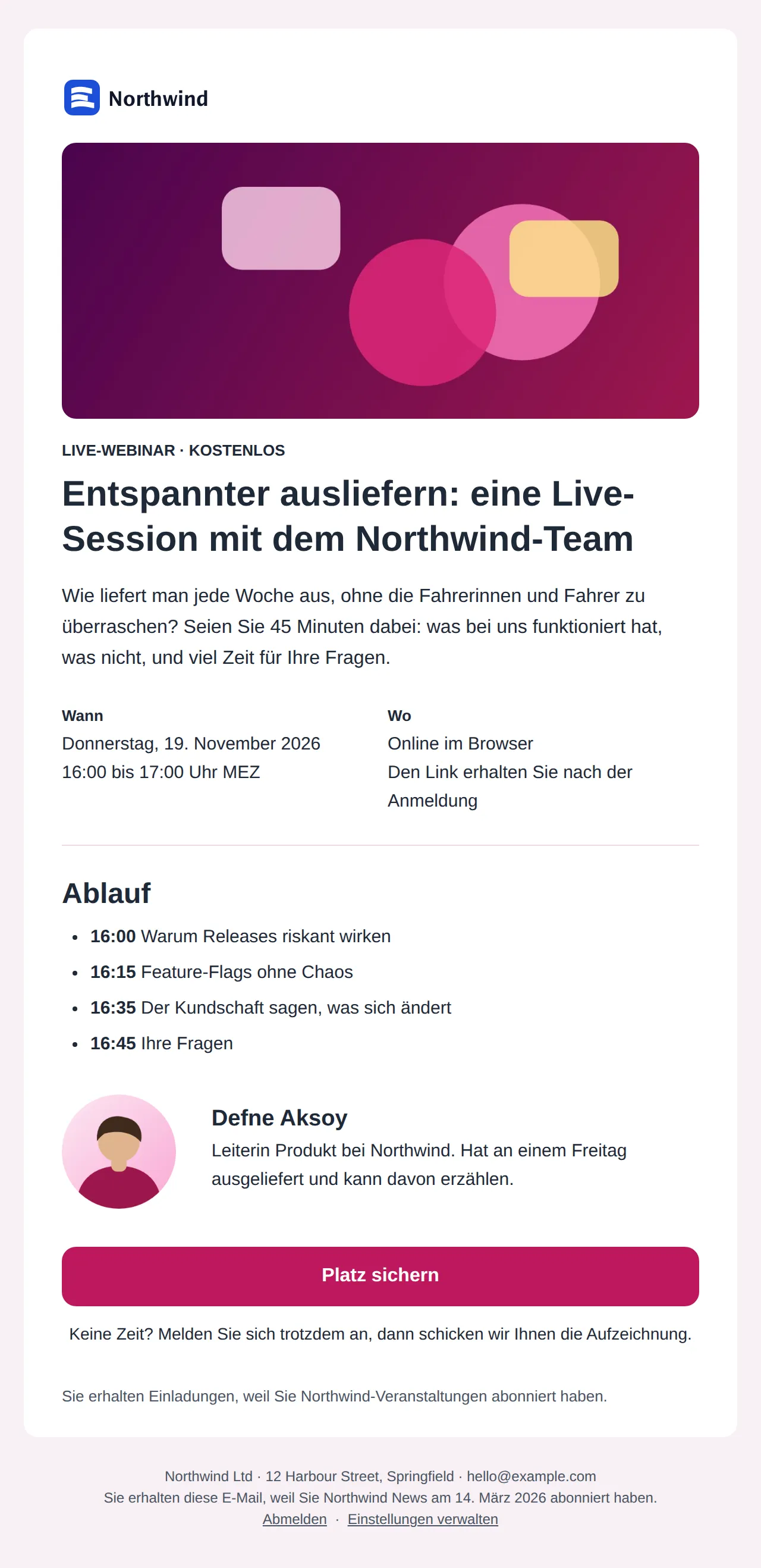 Vorschau der Vorlage Veranstaltung