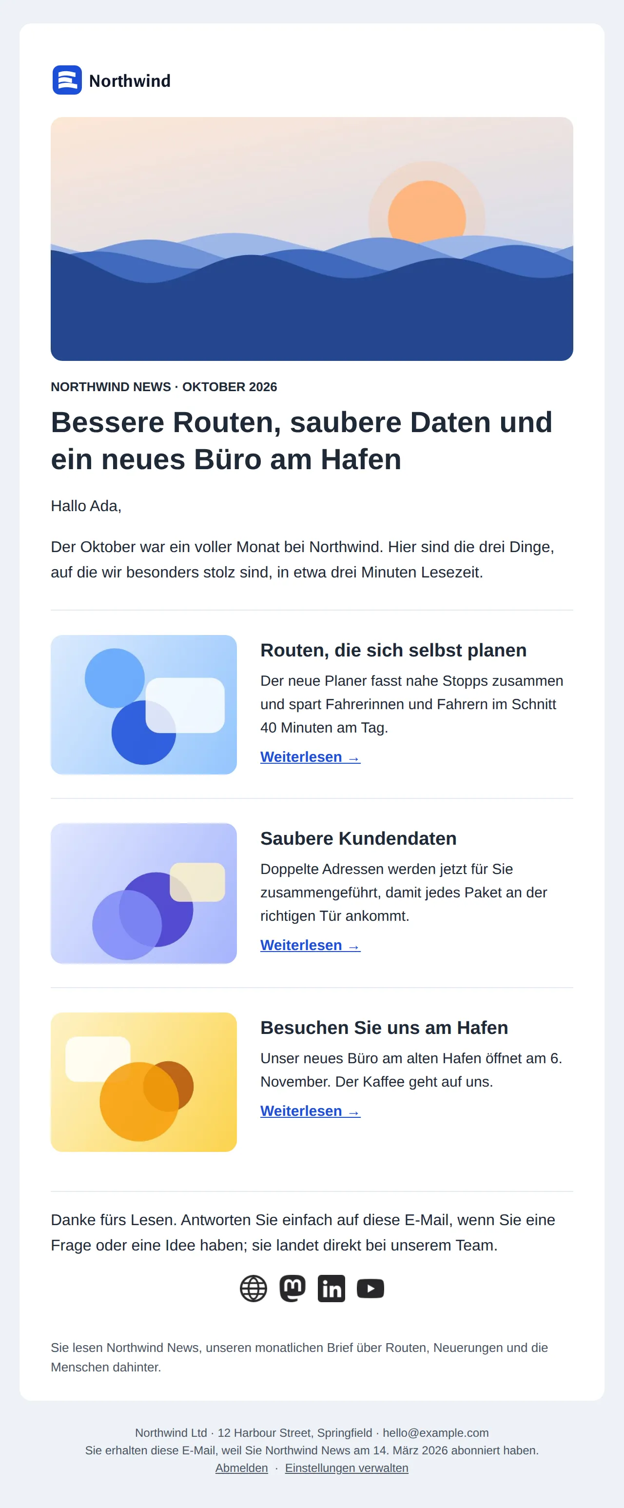 Vorschau der Vorlage Newsletter