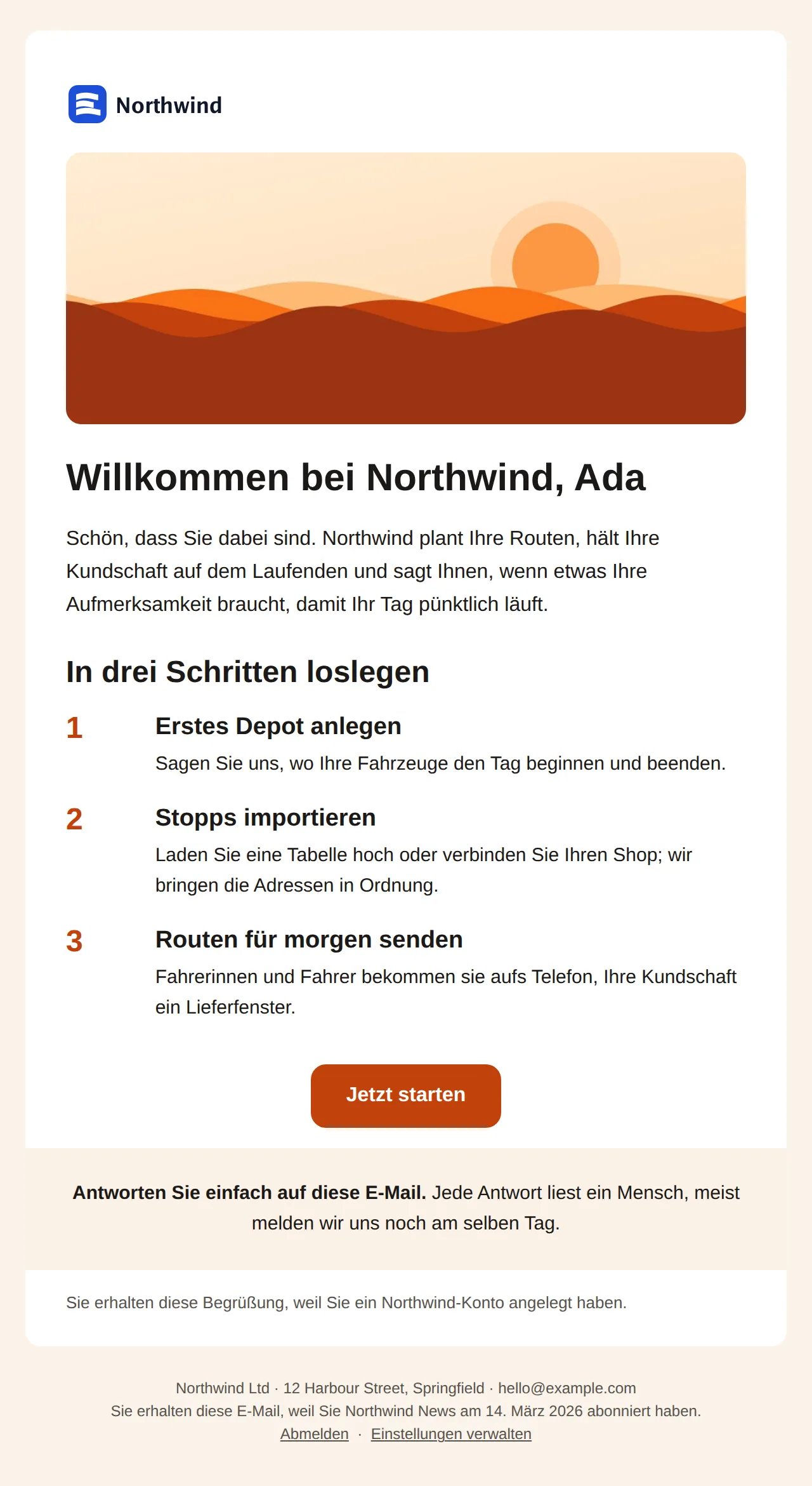 Vorschau der Vorlage Willkommen